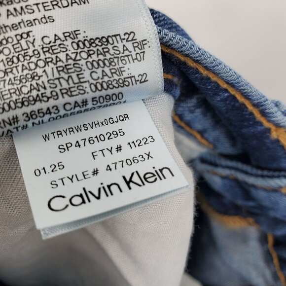 NWT Calvin Klein Jeans A Line High Rise 5.5" Inseam Denim Jean Shorts Size 28 - Picture 7 of 10